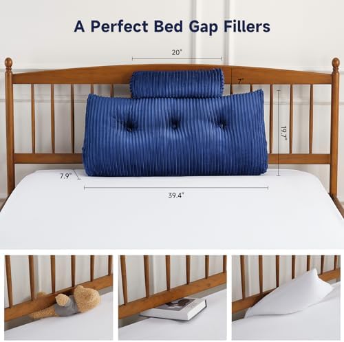 Z-hom Headboard Pillow, Wedge Backrest Cushion, Twin Size,ONE Roll Pillow