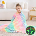 Softan Kids Unicorns Throw Blanket Glow in The Dark, Kids Blanket Gifts for Girls & Boys, Soft Cozy Flannel Luminous Unicorns Blanket for Sofa Couch Bed, Christmas Birthday Gift, 50x60IN