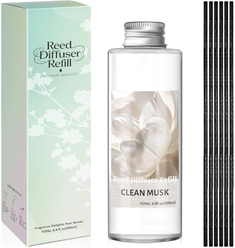SCENTORINI Reed Diffuser Oil Refill, Clean Musk Diffuser Oil 6.76 Fl Oz