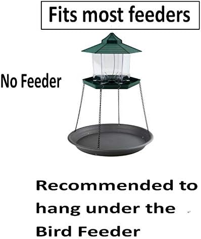Bird Seed Catcher Tray Platform Feeder Hanging Tray Fits Most feeders Catches Most Falling Seed and Husk Great for Attracting Birds Outdoors, Backyard, Garden - No Feeders