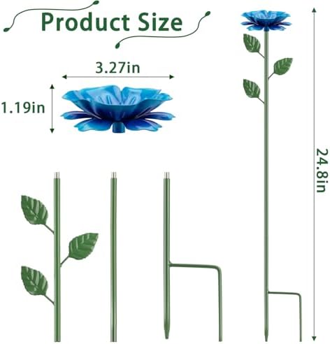 4 Pack Bee Watering Station, Metal Bee Bath, Butterfly Watering Station