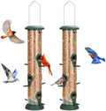 FEED GARDEN Tube Bird Feeder 2 Pack, 15 Inch Plastic Hanging Bird Feeder