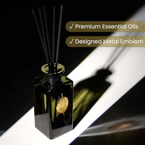 M&SENSE 10.14 oz Large Reed Diffuser Set | Bamboo Scent Oil Diffuser with Sticks | Hotel Collection Non-Toxic Essential Oil |for Bedroom Bathroom Living Room
