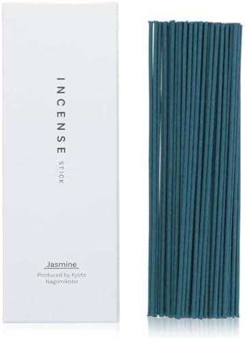 なごみ工房 Kyoto Jasmine Incense Sticks - Japanese Temple Aroma, Ideal for Relaxation & Meditation, Approx. 60 Sticks (0.044 Pounds) - Premium Quality Incense for Spiritual & Home Use Nagomikobo
