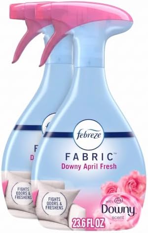 Febreze Fabric Spray Air Freshener, Odor-Fighting Fabric Refresher, Sneaker Balls Alternative, Couch Cleaner, Linen Spray, Multi-Use, Downy April Fresh Scent, 23.6 fl oz (Pack of 2)