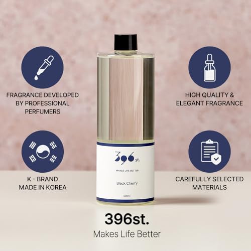 396 st. Reed Diffuser Oil Refill, Baby Powder, 16.9oz, 10 Fiber Reed Sticks/Home Fragrance, Scented Oil Refills, Oils for Reed Diffuser, Home Décor