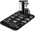 Fun Coffee Mat 19inx12in,Coffee Bar Mat for Countertops,Absorbent Hide Stain Anti-Slip Coffee Bar Accessories Fit Under Coffee Machine Mat,dish Drying Mats for Kitchen