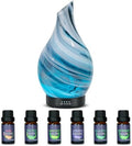 EQUSUPRO Essential Oil Diffuser for Home with 6 Essential Oil Set