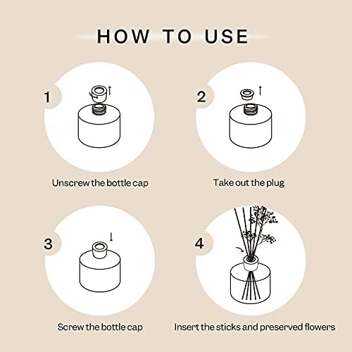 Cocorrína Premium Reed Diffuser Set with Preserved Baby's Breath & Cotton Stick Coconut Lime | 6.7oz Scent Fragrance Oil Diffuser for Bedroom Bathroom Home Décor