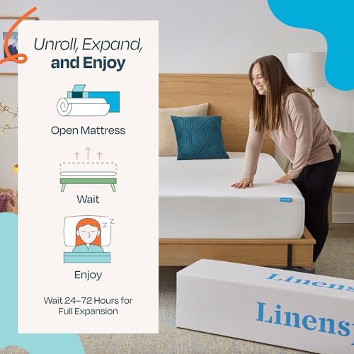 Linenspa 10 Inch Gel Infused Memory Foam Mattress – Full Size – Medium Plush - Cooling Gel - Mattress in a Box - Primary or Guest Bedroom - Pressure Relieving and Breathable – CertiPUR-US Certified