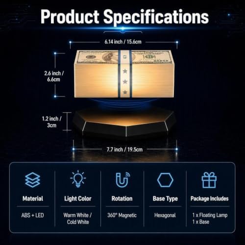 Magnetic Levitation Dollar Lamp Floating Money Lamp
