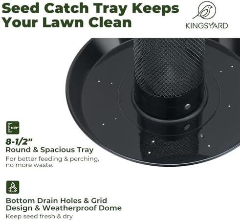Kingsyard Finch Thistle & Nyjer Bird Feeder for Outdoors Hanging