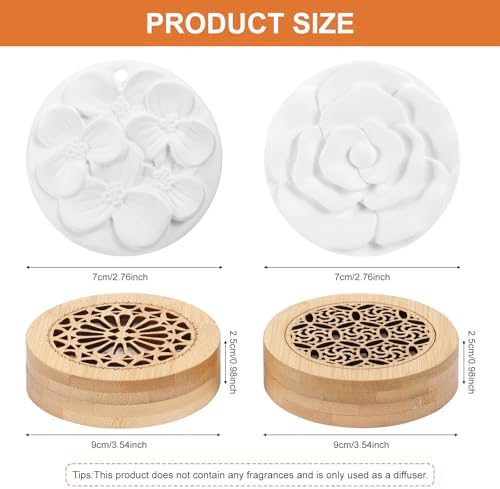 2 Pcs Essential Oil Diffuser Stone, Diffuser for Essential Oils Great for Decorating at Home, Office or Car, and Gift-Giving