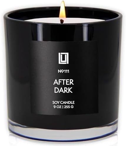 Lulu Candles | After Dark - Teak & Mahogany | Luxury Scented Soy Jar Candle | Hand Poured in The USA | Highly Scented Candles for Home Fragrance & Decor (9 Oz.)