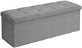 SONGMICS Ottoman Storage Bench, 35 Gal. Folding Chest, Holds 660 lb