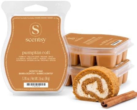 Scentsy Wax Melts, Pumpkin Roll 3 Bar Set, Paraffin Wax Cubes, 7.8 oz