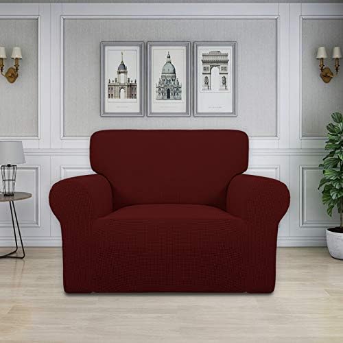 Easy-Going Stretch Oversized Chair Slipcover with Arm Washable Wine