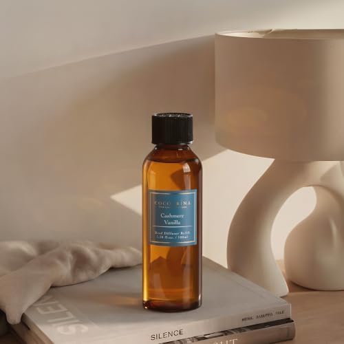 COCORRÍNA Cashmere Vanilla Reed Diffuser Refill, 3.38 fl oz, 6 Reeds