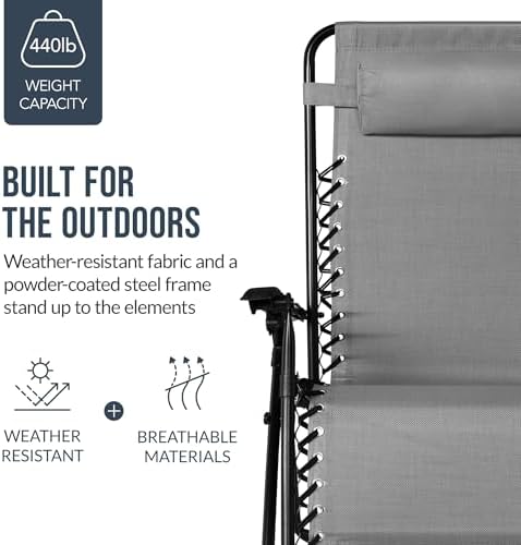 Best Choice Products Set of 2 Extra Wide Zero Gravity Chair Recliner