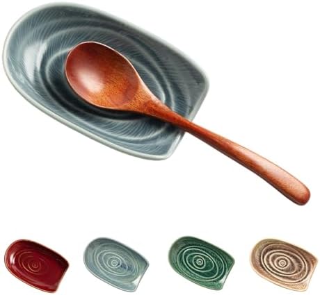 Ceramic Spoon Rest, Utensil Rest for Stove, Counter & Coffee Bar