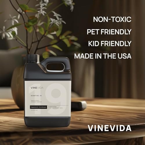 VINEVIDA [32 Fl Oz] Caribbean Teakwood Fragrance Oil for Cold Air Diffusers, Essential Oils for Diffuser Oil Refill & Air Freshener Room Spray