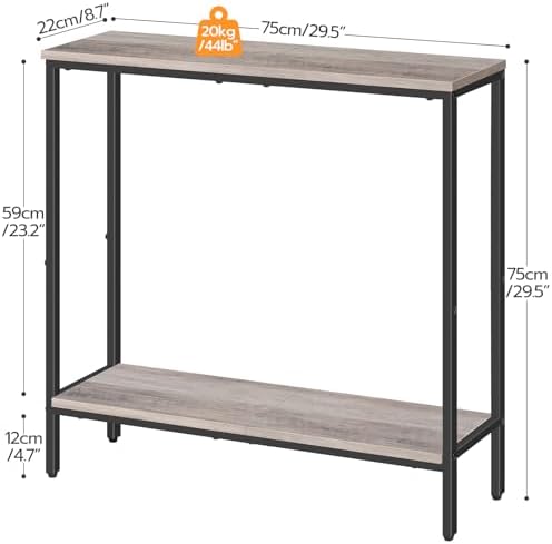 HOOBRO 29.5" L Narrow Console Table, 8.7" D Small Entryway Table