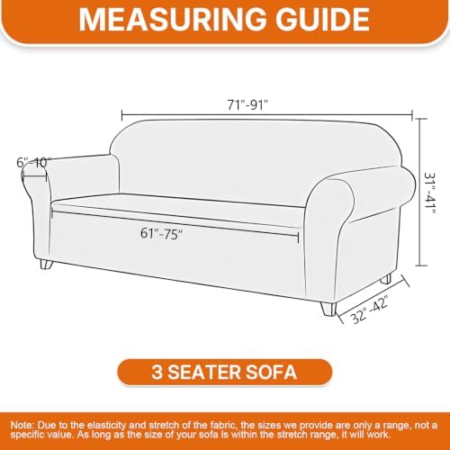 XINEAGE Stretch 3 Seater Slipcover, Non-Slip Pet Couch Cover,Pink
