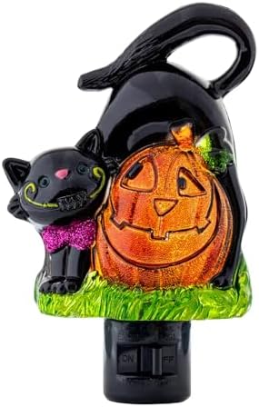 Novelty Lights LED Pumpkin & Black Cat Halloween Decoration Night Light