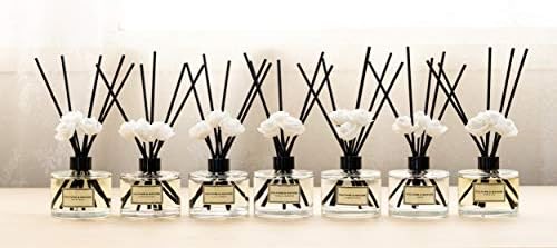 CULTURE & NATURE Reed Diffuser Set 6.7oz (200ml) Apple Pie Scented Diffuser with Sticks Home Fragrance Reed Diffuser for Bathroom Shelf Decor