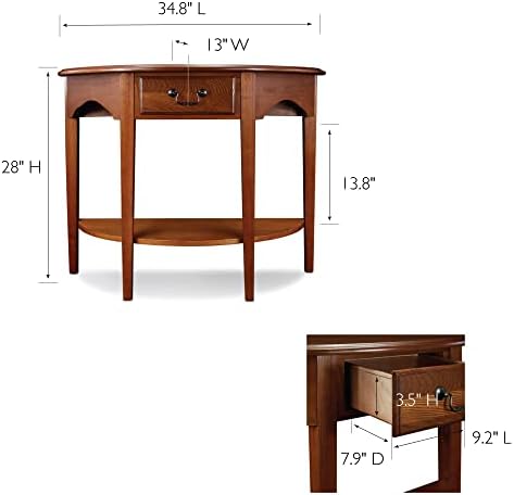 Leick Home Salem Console Table, 35", Medium Oak