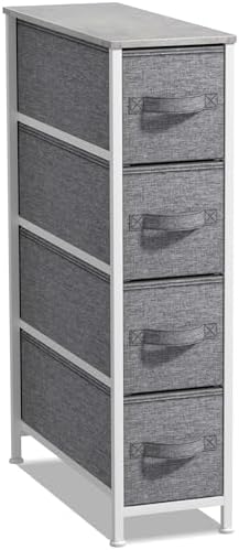 Sorbus 4-Drawer Narrow Dresser for Bedroom (Grey)