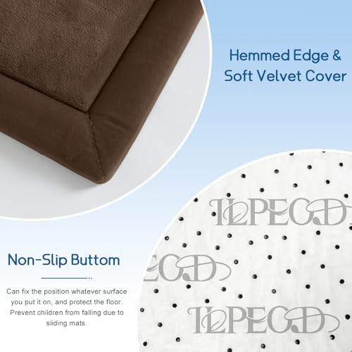 Baby Play Mat for Floor Nursery Rug Muscle Mat Area Rug Playroom Rug 59"x59" Playpen Mat Elastic Foam 1.3" Thick Crawling Mat for Babies,Toddlers, Infants, Kids,Chestnut
