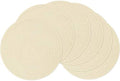 SHACOS Round Braided Placemats Set of 6 Round Table Place Mats for Dining Tables 15 inch (Cream, 6)