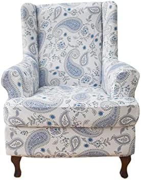 NILUOH Wingback Chair Covers 2-Piece, Armchair Slipcovers for Living Room