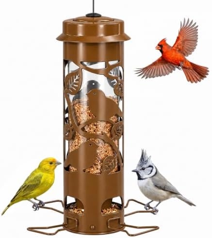 FEED GARDEN Squirrel Proof Bird Feeder for Outdoors Hanging, 2.5LB Capacity