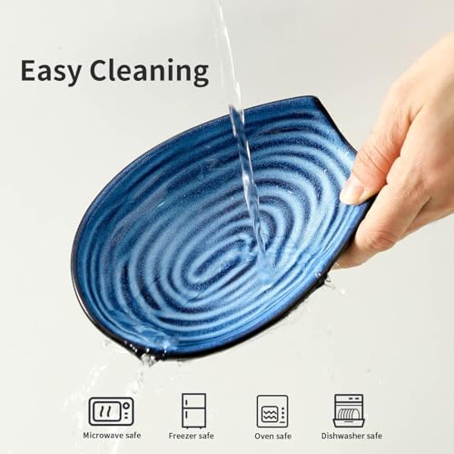Ceramic Spoon Rest for Stove Top, 5.7 In Spoon Holder for Kitchen Counter