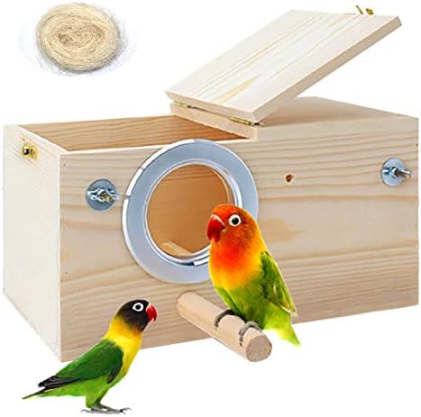 PINVNBY Parakeet Nesting Box for Cage,Bird Breeding Box for Cage(XL)