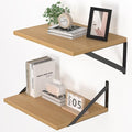 Heimlove 16W x 12D Deep Floating Shelves Set of 2 Oak