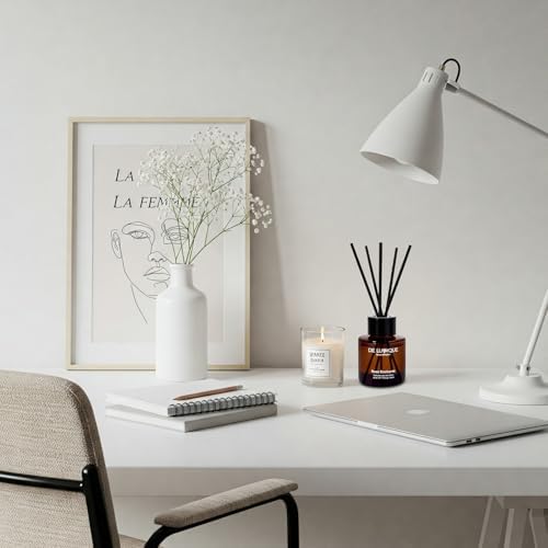 Rose Enchante Scent Reed Diffuser Oil – Long Lasting Room Scent Diffuser with Premium Essential Oils – Floral Fragrance for Home, Bedroom, or Bathroom Aroma Diffuser – 50ml