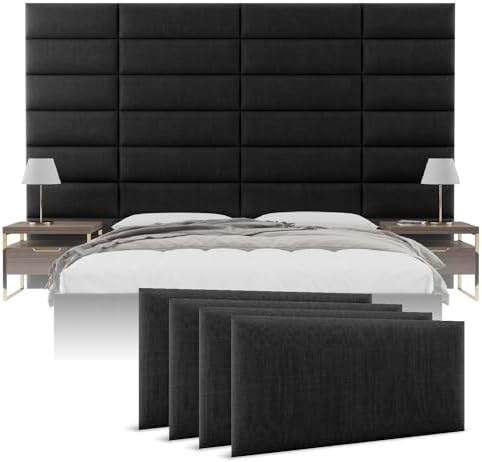 Vänt Wall Mounted Headboard Panels, Queen/Full, Weave Steel