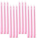 Everymoment Pink Taper Candles - 24 Pack 10 Inch Candlesticks - Dripless & Smokeless for 8 Hours - Unscented Paraffin Wax - Ideal for Wedding Mother’s Day Valentine's Day Baby Shower & Romantic Decor