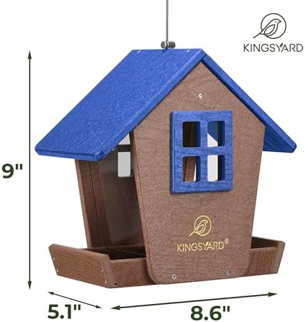 ingsyard 4 lbs Large Bird Feeder House for Outdoors Hanging