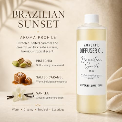 Diffuser Oil, Brazilian Waves Scent, Luxury Waterless Diffuser Oil Refill