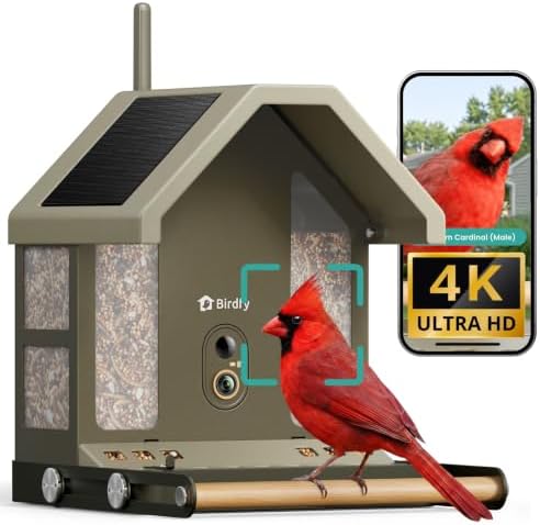Smart Bird Feeder with Camera 4K, 2.4/5GHz Wi-Fi (Birdfy Metal 2 4K)