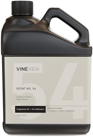 VINEVIDA [128 Fl Oz] Nag Champa Fragrance Oil for Cold Air Diffusers, Essential Oils for Diffuser Oil Refill & Air Freshener Room Spray