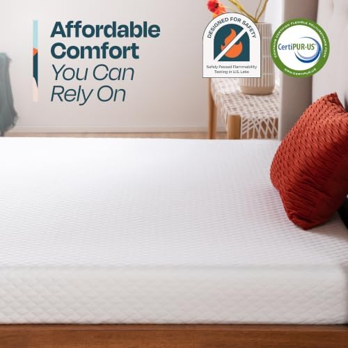 Linenspa 5 Inch Gel Memory Foam Mattress, Firm, Bed in a Box, Queen Size