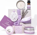 Lavender Spa Set for Women, Bath Set Self Care for Women, Nourishing 7 Piece Home Spa Set, Birthday Gift and a Gift For Mom
