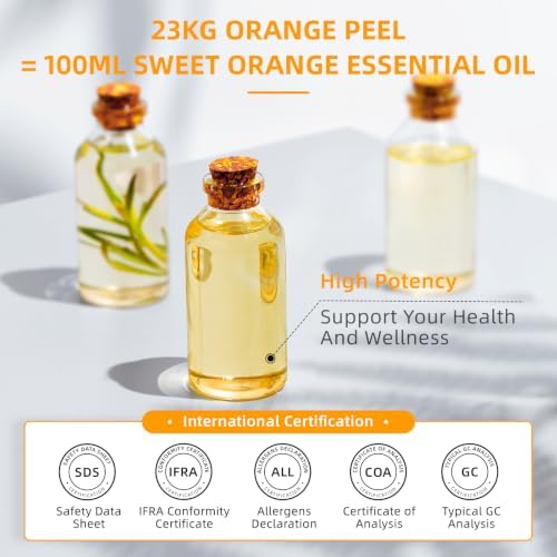 HIQILI Sweet Orange Essential Oil Large Capacity for Skin Care & Diffusers