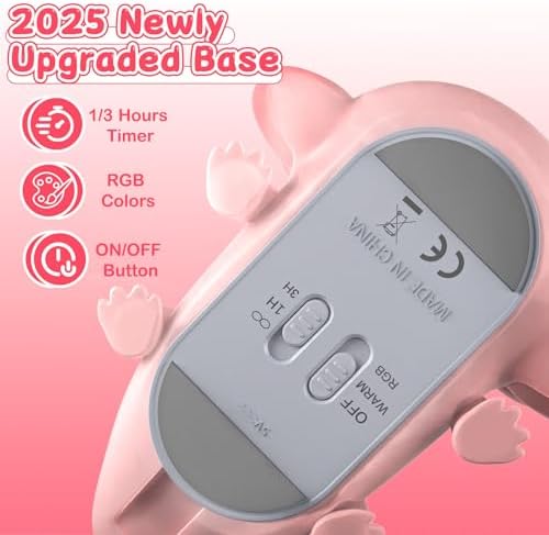 LOVERUIS Axolotl Gifts Baby Girl Colorful Squishy Night Light for Kids with Timer Cute Decorations for Bedroom Lamp Night Lights