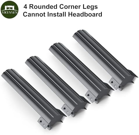 8 Inch King Bed Frame with Rounded Corner Legs